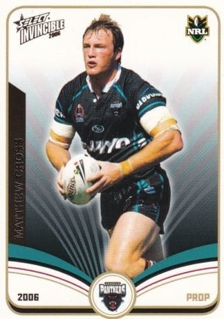 2006 NRL Invincible Common Card - Base 120 Matthew Cross Penrith Panthers