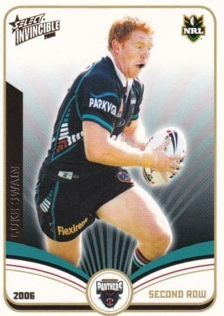 2006 NRL Invincible Common Card - Base 122 Luke Swain Penrith Panthers