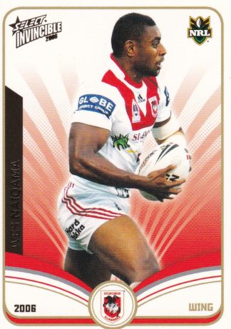 2006 NRL Invincible Common Card - Base 130 Wes Naiqama St George Dragons