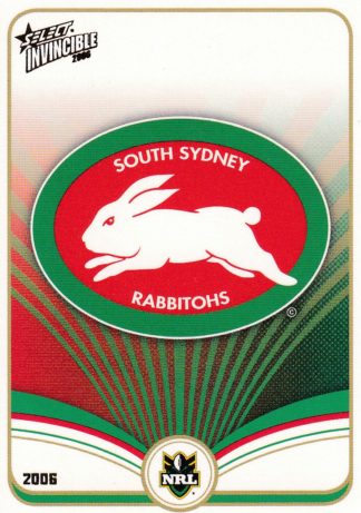 2006 NRL Invincible Common Card - Base 135 South Sydney Rabbitohs Logo