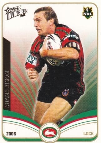 2006 NRL Invincible Common Card - Base 141 Shane Rigon South Sydney Rabbitohs