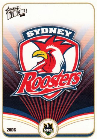 2006 NRL Invincible Common Card - Base 147 Sydney Roosters Logo