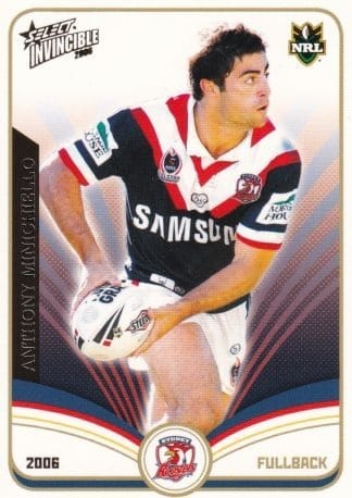 2006 NRL Invincible Common Card - Base 148 Anthony Minichiello Sydney Roosters