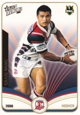 2006 NRL Invincible Common Card - Base 151 Craig Wing Sydney Roosters