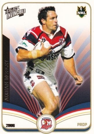 2006 NRL Invincible Common Card - Base 152 Adrian Morley Sydney Roosters