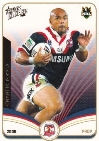2006 NRL Invincible Common Card - Base 154 Charlie Tonga Sydney Roosters