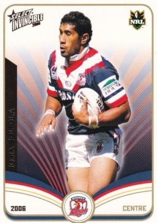 2006 NRL Invincible Common Card - Base 155 Iosia Soliola Sydney Roosters