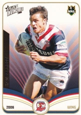 2006 NRL Invincible Common Card - Base 156 Sam Perrett Sydney Roosters