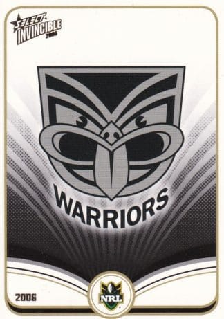 2006 NRL Invincible Common Card - Base 159 New Zealand Warriors Logo