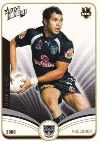 2006 NRL Invincible Common Card - Base 160 Brent Webb New Zealand Warriors
