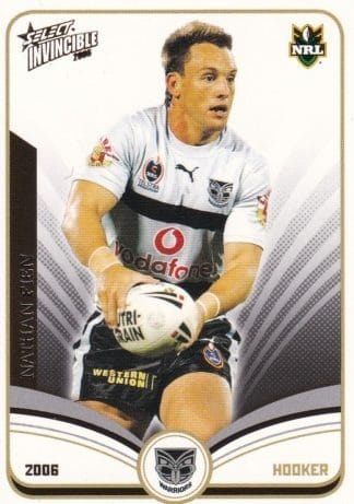 2006 NRL Invincible Common Card - Base 163 Nathan Fien New Zealand Warriors