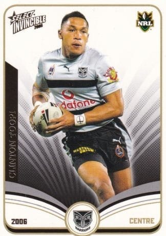 2006 NRL Invincible Common Card - Base 166 Clinton Toopi New Zealand Warriors