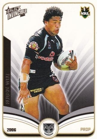 2006 NRL Invincible Common Card - Base 167 Ruben Wiki New Zealand Warriors