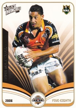 2006 NRL Invincible Common Card - Base 173 Benji Marshall Wests Tigers