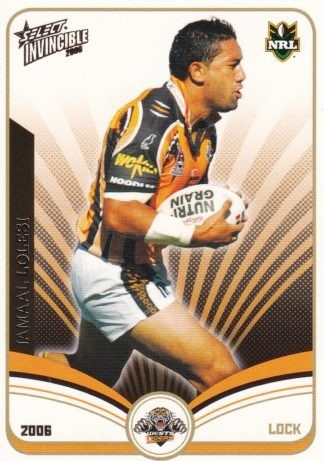 2006 NRL Invincible Common Card - Base 177 Jamaal Lolesi Wests Tigers
