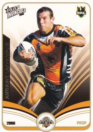 2006 NRL Invincible Common Card - Base 181 Anthony Laffranchi Wests Tigers
