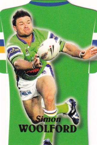 2006 NRL Invincible Die Cut Jersey - DC16 Simon Woolford Canberra Raiders