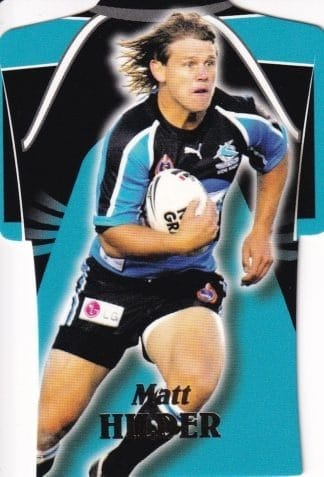 2006 NRL Invincible Die Cut Jersey - DC22 Matt Hilder Cronulla Sharks