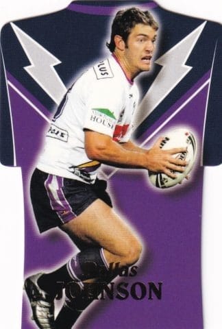 2006 NRL Invincible Die Cut Jersey - DC36 Dallas Johnson Melbourne Storm