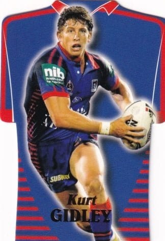 2006 NRL Invincible Die Cut Jersey - DC38 Kurt Gidley Newcastle Knights