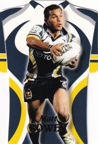 2006 NRL Invincible Die Cut Jersey - DC43 Matt Bowen North Qld Cowboys