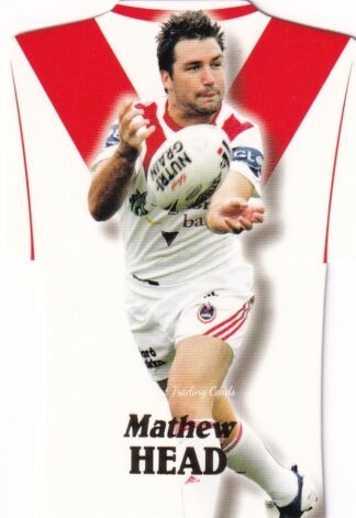 2006 NRL Invincible Die Cut Jersey - DC63 Mathew Head St George Dragons