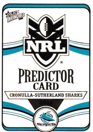 2006 NRL Invincible Premiership Predictor - PC04 Cronulla Sharks