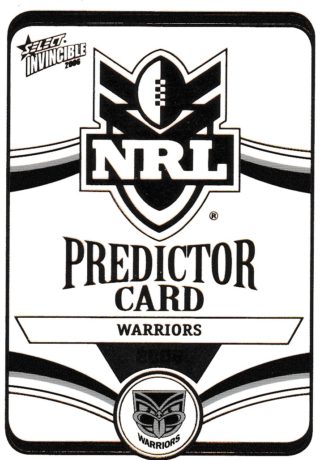 2006 NRL Invincible Premiership Predictor - PC14 Warriors