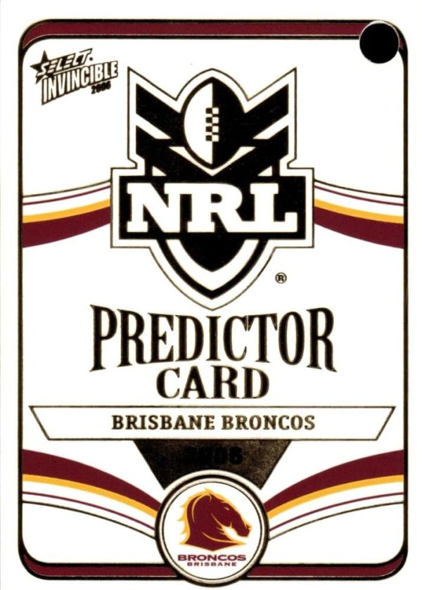2006 NRL Invincible League Leader - CC01 Darren Lockyer Brisbane Broncos - Image 2