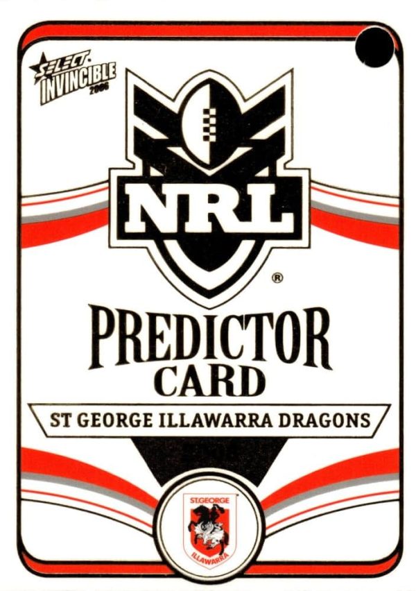 2006 NRL Invincible League Leader - CC11 Trent Barrett St George Dragons - Image 2