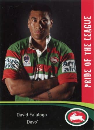 2006 NRL South Sydney Promotional Set - Base 03 David Fa'alogo South Sydney Rabbitohs