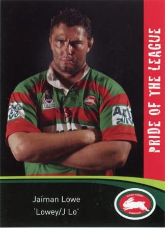 2006 NRL South Sydney Promotional Set - Base 08 Jaiman Lowe South Sydney Rabbitohs