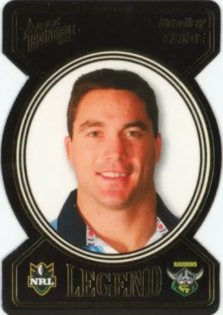 2006 NRL Invincible Legend Die Cut - LDC12 Bradley Clyde Canberra Raiders