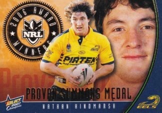 2007 NRL Champions Medal Winner - MW2 Nathan Hindmarsh Parramatta Eels
