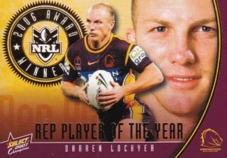 2007 NRL Champions Medal Winner - MW4 Darren Lockyer Brisbane Broncos