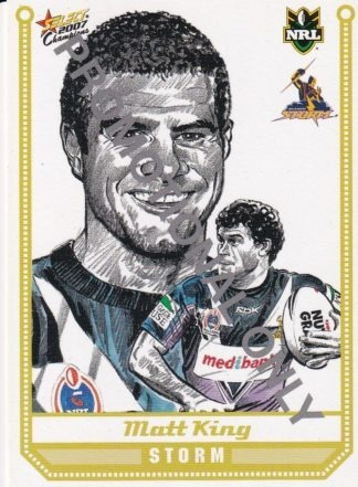 2007 NRL Champions Promotional Card - SK13 Matt King Melbourne Storm