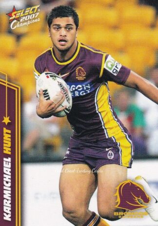 2007 NRL Champions Common Card - Base 004 Karmichael Hunt Brisbane Broncos