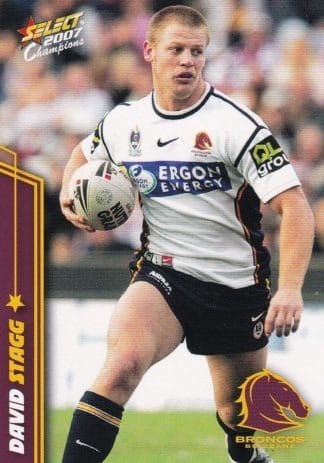 2007 NRL Champions Common Card - Base 015 David Stagg Brisbane Broncos