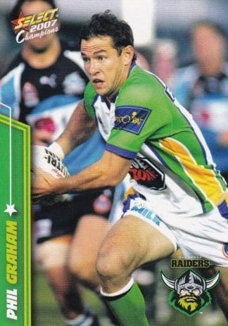 2007 NRL Champions Common Card - Base 029 Phil Graham Canberra Raiders