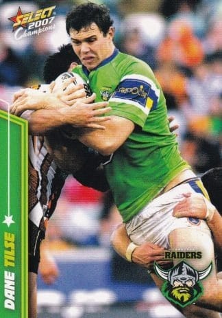 2007 NRL Champions Common Card - Base 037 Dane Tilse Canberra Raiders
