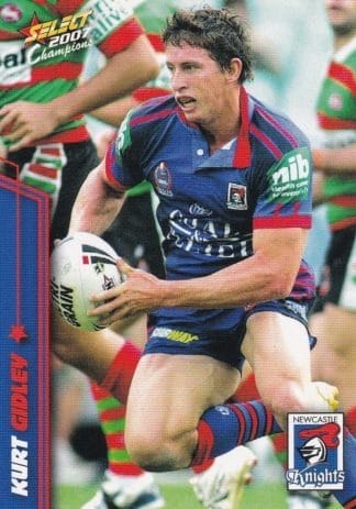 2007 NRL Champions Common Card - Base 090 Kurt Gidley Newcastle Knights