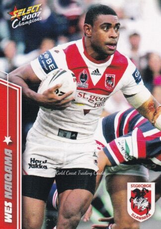 2007 NRL Champions Common Card - Base 137 Wes Naiqama St George Dragons