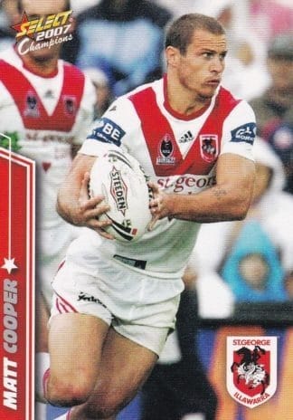 2007 NRL Champions Common Card - Base 139 Matt Cooper St George Dragons