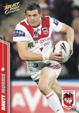 2007 NRL Champions Common Card - Base 140 Brett Morris St George Dragons