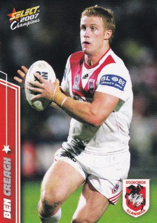 2007 NRL Champions Common Card - Base 146 Ben Creagh St George Dragons