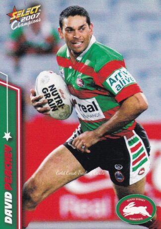 2007 NRL Champions Common Card - Base 160 David Peachey South Sydney Rabbitohs