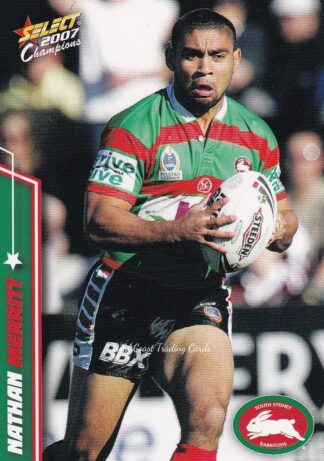 2007 NRL Champions Common Card - Base 161 Nathan Merritt South Sydney Rabbitohs