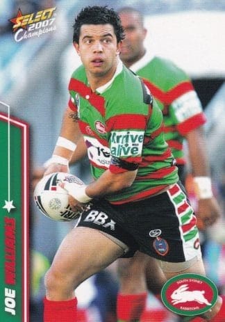 2007 NRL Champions Common Card - Base 165 Joe Williams South Sydney Rabbitohs