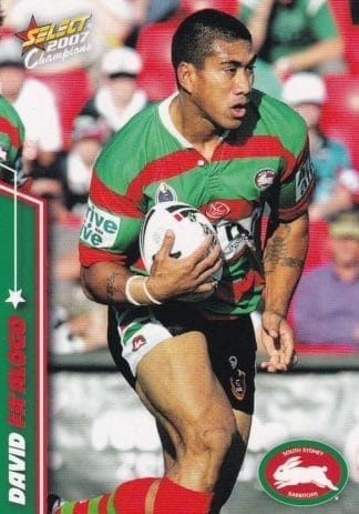2007 NRL Champions Common Card - Base 171 David Fa'alogo South Sydney Rabbitohs