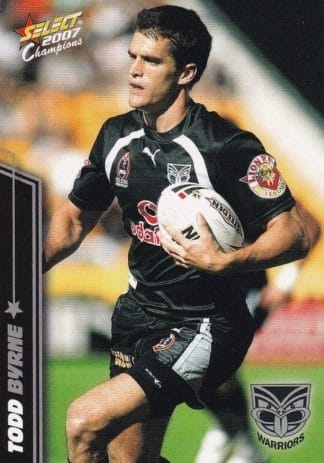 2007 NRL Champions Common Card - Base 176 Todd Byrne Warriors